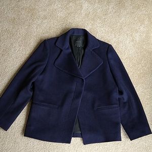 Theory L purple/black wool jacket.